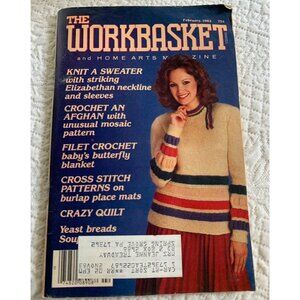 The Workbasket & Home Arts Magazine February 1983 Vintage Crafts Crochet Knit Fu